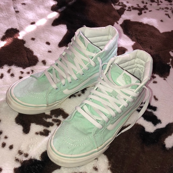 mint high top vans